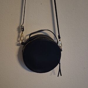 EUC Expatrié Chic Black Round Crossbody Bag